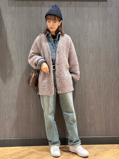 【S-LL】大人カジュアルに 柔らかデニムテーパードパンツ