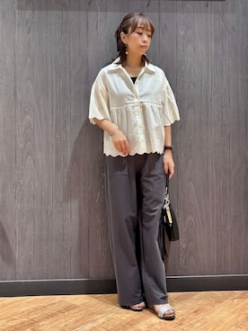 「SHOO・LA・RUE（シューラルー）のアイテム（サンダル）」を使った、meiさん（レディース・153cm）の夏コーディネート