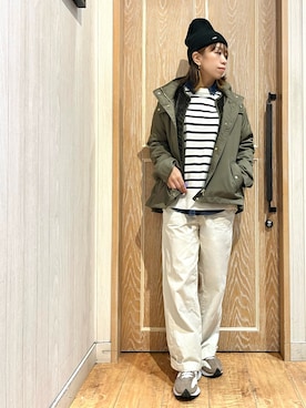 「秋」｜「アイテム（ブルゾン）」を使った、meiさん（レディース・153cm）の秋コーディネート