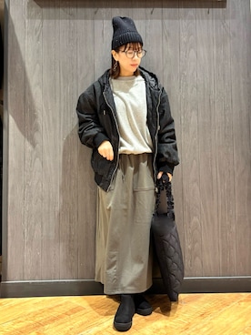 「アイテム（トートバッグ）」を使った、meiさん（レディース・153cm）の秋コーディネート