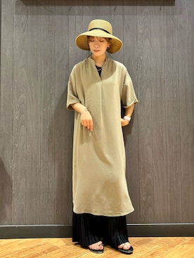 「アイテム（チュニック）」を使った、meiさん（レディース・153cm）の夏コーディネート
