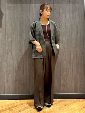 「アイテム（テーラードジャケット）」を使った、meiさん（レディース・153cm）の夏コーディネート
