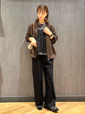 「アイテム（ブルゾン）」を使った、meiさん（レディース・153cm）の秋コーディネート