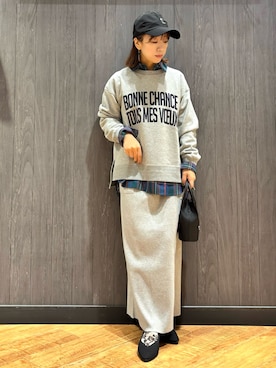 「アイテム（スウェット）」を使った、meiさん（レディース・153cm）の秋コーディネート