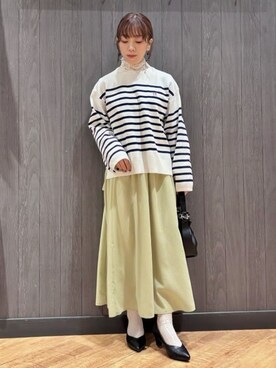 「アイテム（その他小物、ベージュ系）」を使った、meiさん（レディース・153cm）の春コーディネート