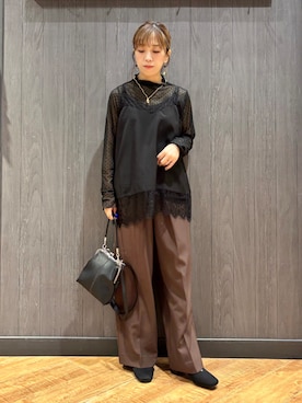 「SHOO・LA・RUE（シューラルー）のアイテム（その他パンツ）」を使った、meiさん（レディース・153cm）の秋コーディネート