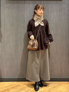 「DRESKIP（ドレスキップ）のアイテム」を使った、meiさん（レディース・153cm）の冬コーディネート