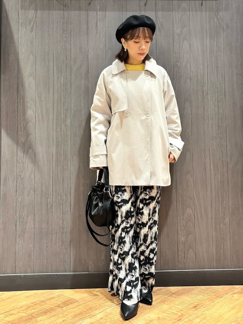 【S-LL/撥水】通勤やお出かけにも活躍 ミドルトレンチコート