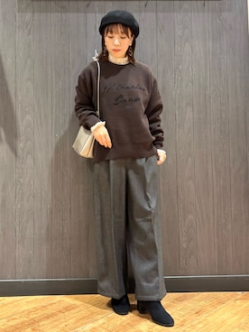 「アイテム（Tシャツ/カットソー）」を使った、meiさん（レディース・153cm）の秋コーディネート