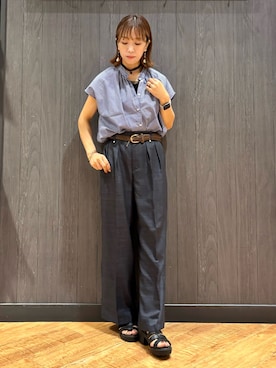 「アイテム（シャツ/ブラウス）」を使った、meiさん（レディース・153cm）の夏コーディネート