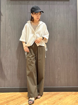 「アイテム（タンクトップ）」を使った、meiさん（レディース・153cm）の夏コーディネート
