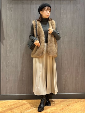 「SHOO・LA・RUE（シューラルー）のアイテム（ブーツ）」を使った、meiさん（レディース・153cm）の秋コーディネート