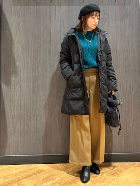 「アイテム（ダウンジャケット/コート）」を使った、meiさん（レディース・153cm）の冬コーディネート