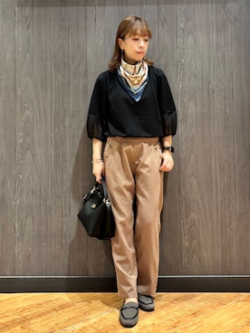 「SHOO・LA・RUE（シューラルー）のアイテム（その他パンツ）」を使った、meiさん（レディース・153cm）の秋コーディネート