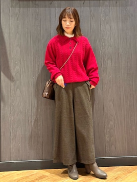 「SHOO・LA・RUE（シューラルー）のアイテム（ショルダーバッグ）」を使った、meiさん（レディース・153cm）の冬コーディネート