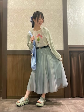 「axes femme（アクシーズファム）のアイテム（財布/小物）」を使った、ぽんずさん（レディース・167cm）の夏コーディネート