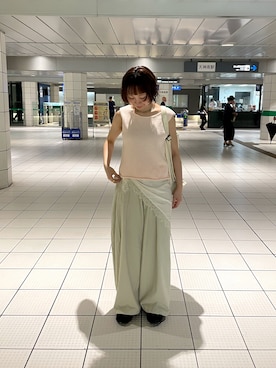 「KBF（ケイビーエフ）のアイテム（パンツ）」を使った、ゆうりさん（レディース・158cm）の夏コーディネート