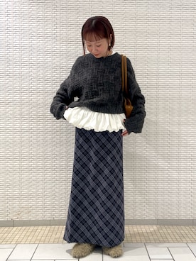 「アイテム（その他シューズ）」を使った、ゆうりさん（レディース・158cm）の冬コーディネート