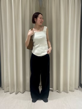 「KBF（ケイビーエフ）のアイテム（タンクトップ）」を使った、ゆうりさん（レディース・158cm）の秋コーディネート
