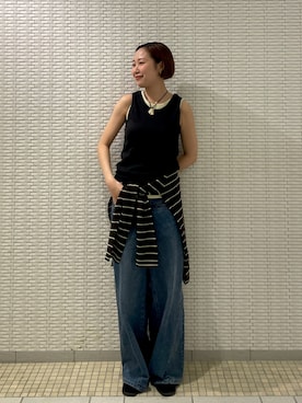 「KBF（ケイビーエフ）のアイテム（アクセサリー）」を使った、ゆうりさん（レディース・158cm）の夏コーディネート