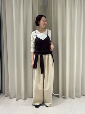 「KBF（ケイビーエフ）のアイテム（カーディガン/ボレロ）」を使った、ゆうりさん（レディース・158cm）の秋コーディネート