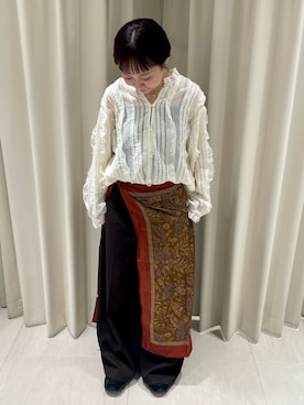 「秋のシャツ着こなし術」｜ゆうりさん（レディース・158cm）の秋コーディネート