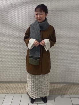 「アイテム（カバーオール）」を使った、ゆうりさん（レディース・158cm）の秋コーディネート