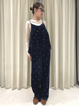 「KBF（ケイビーエフ）のアイテム（キャミソール）」を使った、ゆうりさん（レディース・158cm）の秋コーディネート