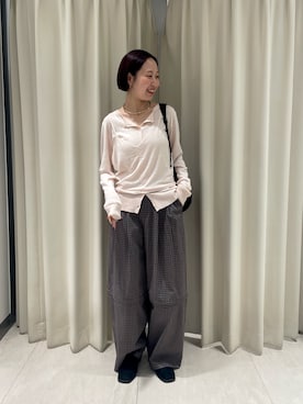 「KBF（ケイビーエフ）のアイテム（カーディガン/ボレロ）」を使った、ゆうりさん（レディース・158cm）の秋コーディネート