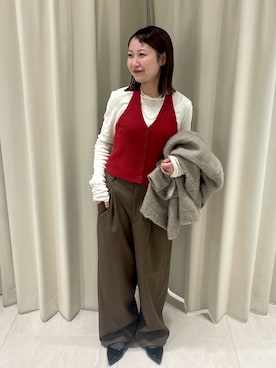 「アイテム（キャミソール）」を使った、ゆうりさん（レディース・158cm）の秋コーディネート