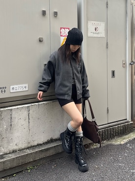 「アイテム（スタジャン）」を使った、wwgmikiさん（レディース・158cm）の秋コーディネート