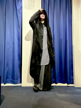 「GGD（ジージーディー）のアイテム（ジャケット/アウター）」を使った、mochaさん（レディース・158cm）の冬コーディネート