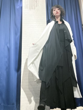 「GGD（ジージーディー）のアイテム（ジャケット/アウター）」を使った、mochaさん（レディース・158cm）の冬コーディネート