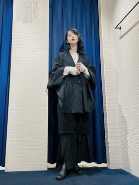 「GGD（ジージーディー）のアイテム（ジャケット/アウター）」を使った、mochaさん（レディース・158cm）の冬コーディネート