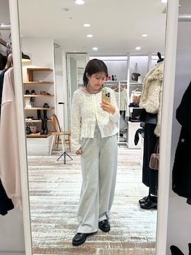 「mystic（ミスティック）のアイテム（スウェットパンツ）」を使った、nanaさん（レディース・161cm）の冬コーディネート