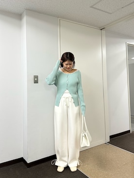 「mystic（ミスティック）のアイテム（スウェットパンツ）」を使った、nanaさん（レディース・161cm）の冬コーディネート