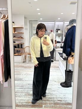 「mystic（ミスティック）のアイテム（デニムパンツ）」を使った、nanaさん（レディース・161cm）の冬コーディネート