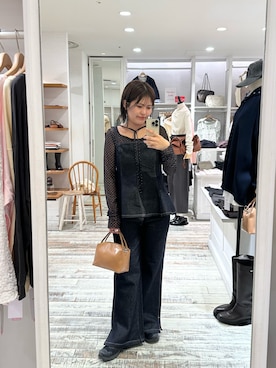 「mystic（ミスティック）のアイテム（シャツ/ブラウス）」を使った、nanaさん（レディース・161cm）の冬コーディネート