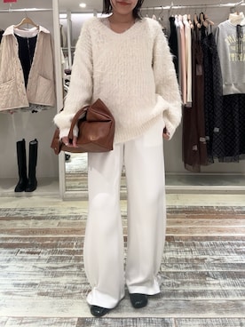 「mystic（ミスティック）のアイテム（スウェットパンツ）」を使った、nanaさん（レディース・161cm）の冬コーディネート