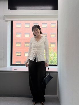 「mystic（ミスティック）のアイテム（その他パンツ）」を使った、nanaさん（レディース・161cm）の秋コーディネート