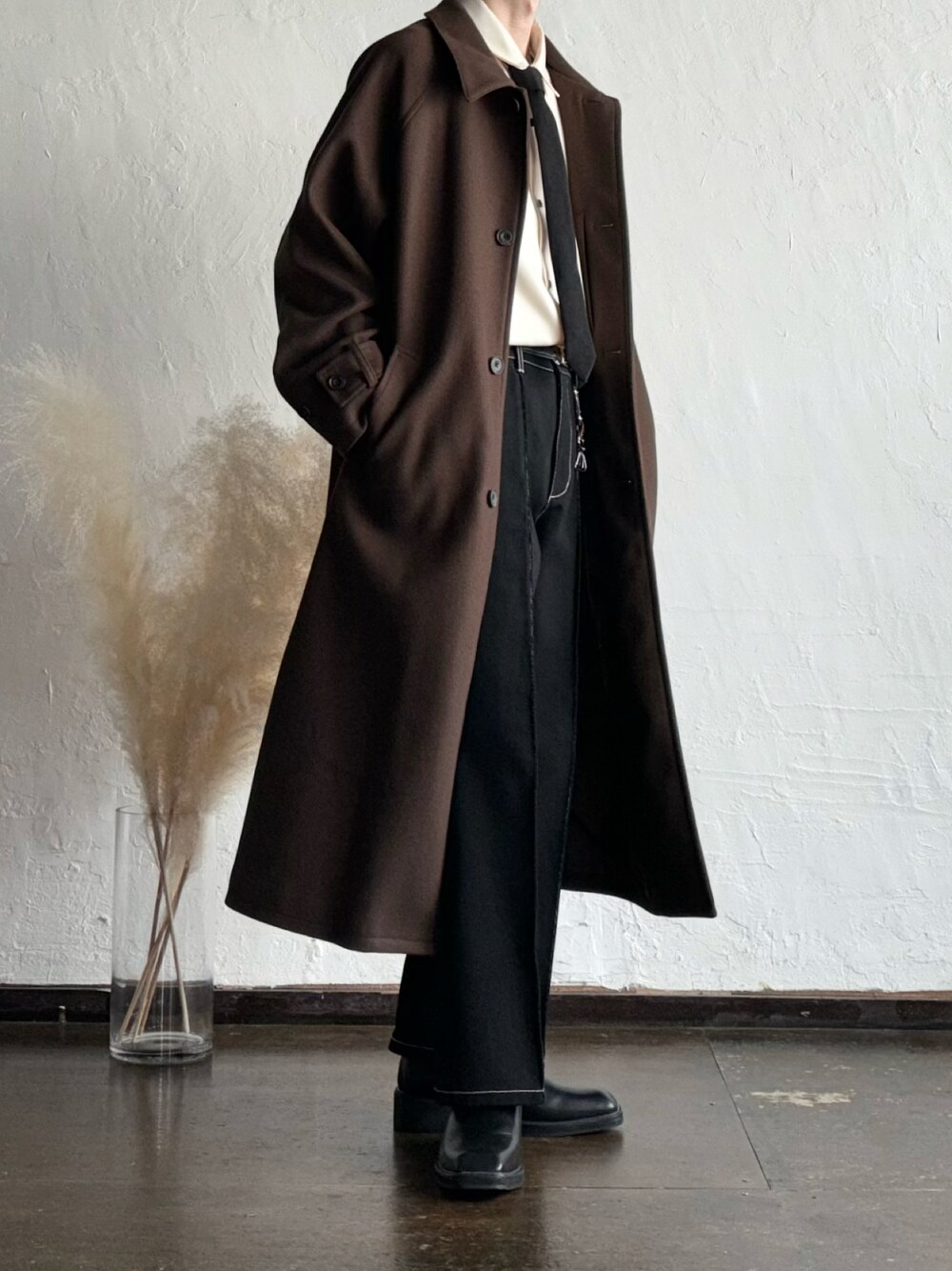 【JULLIN】  ルーズメルトンステンカラーコート JULLIN】 loose melton soutien collar coat / ルーズメルトン