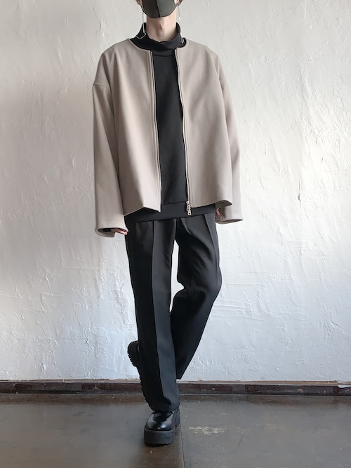 ダブルジップ ノーカラーブルゾン | ブルゾン | trufar.com