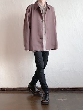 「ワインレッド」｜「アイテム（ブルゾン）」を使った、こーきさん（メンズ・172cm）の冬コーディネート