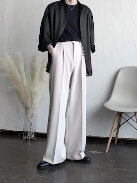 「Chikashitsu +（チカシツプラス）のアイテム」を使った、こーきさん（メンズ・172cm）の春コーディネート