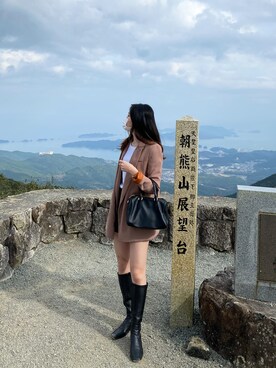 「ユニクロU」｜「アイテム（ブーツ）」を使った、seira078さん（レディース・159cm）の秋コーディネート