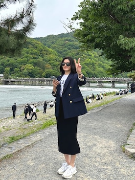 「ミッキーT」｜「アイテム（ジャケット/アウター）」を使った、seira078さん（レディース・160cm）の春コーディネート