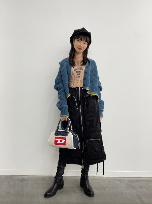 DIESEL（ディーゼル）の「レディース ロングスカート ジップディテール