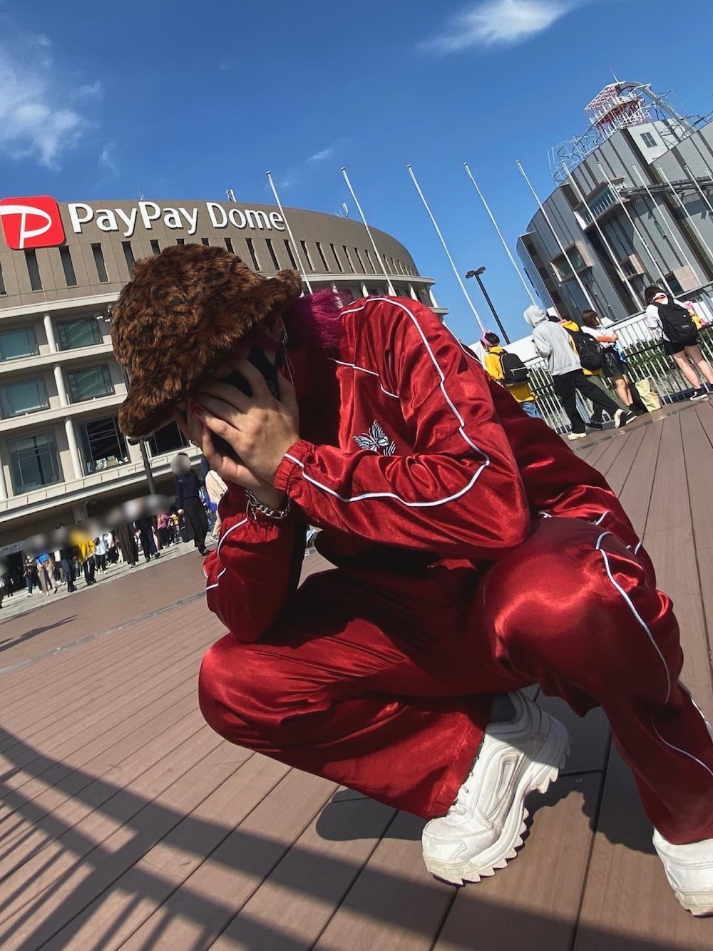 Needlesのジャージ（レッド系）を使った人気ファッション