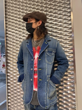 「ISAMU KATAYAMA BACKLASH（イサムカタヤマバックラッシュ）のアイテム（ジャケット/アウター）」を使った、☹MASATO☻さん（メンズ・173cm）の冬コーディネート