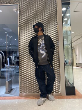「ISAMU KATAYAMA BACKLASH（イサムカタヤマバックラッシュ）のアイテム（ジャケット/アウター）」を使った、☹MASATO☻さん（メンズ・173cm）の冬コーディネート